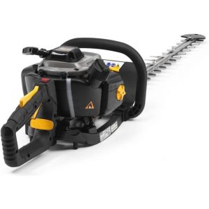 MEVRONISSHOP-AHT 555 Taille-haie &agrave; Essence, Lames de 60 cm &agrave; Double Coupe, Diam&egrave;tre Max. des Branches 27 mm, Moteur 22.5 CC, 650 W, Poign&eacute;e arri&egrave;re pivotante, Couvercle de Lame Inclus. - Neuf