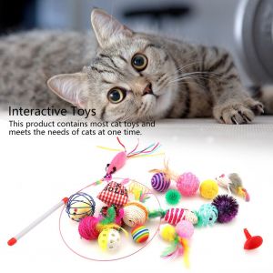 Hjlian Lot De 20 Jouets Durables Et Reutilisables Pour Chat, Pour Chaton, Pour Faire De L'exercice, Interactifs - Neuf