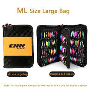 Sac De Suspension Spinnerbait Portable,Sac De Matériel De Pêche,Plaque De Fer,Boîte De Rangement D'appâts,Sacs De Matériel À Crochet De Plomb,Accessoires De Pêche-Ml - Neuf