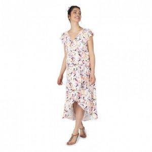 Robe Longue De Grossesse À Manches Volantées - Neuf