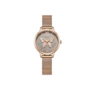 Montre &Agrave; Quartz &Eacute;tanche Pour Femme R036, Motif Papillon, 34 Mm - Neuf