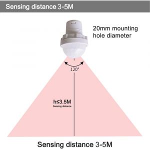5 Pi&egrave;ces Commutateur de capteur Infrarouge PIR 110 V/220 V, Mini d&eacute;tecteur de Mouvement Infrarouge pour Installation int&eacute;rieure - Neuf