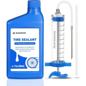 Letnerny-Liquide Préventif Tubeless, 500ml Liquide Anti Crevaison Et Seringue Tubeless Velo Pour L'injection Directe De Produits D'étanchéité Durables Dans Les Pneus De Vtt Et De Vélo De Route - Neuf