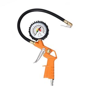 Gonfleur de pneus pour compresseur d'air, 0-16 bar, Manom&egrave;tre m&eacute;canique &agrave; aiguille, Testeur de pression pour voiture, moto, v&eacute;lo et bateaux gonflables (D red) - Neuf