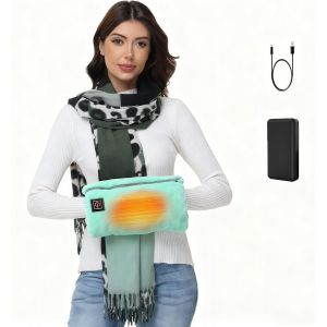 Chauffe-Mains &Eacute;lectrique Sans Fil Avec Batterie Externe De 10 000 Mah - Coussin Chauffant Multifonction Portable Pour Dos, Ventre, Cou, &Eacute;paules - S&ucirc;r Et Doux - Id&eacute;al Pour L'ext&eacute;rieur, Les Voyages - Neuf