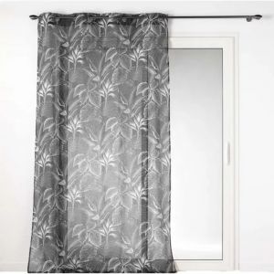Rideau Voile Sable 140 X 240 Cm Cabanas Noir - Neuf