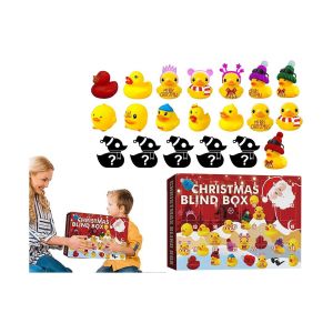 Calendrier de l'Avent de No&euml;l de 24 jours avec jouets de bain canard en caoutchouc pour enfants - Neuf