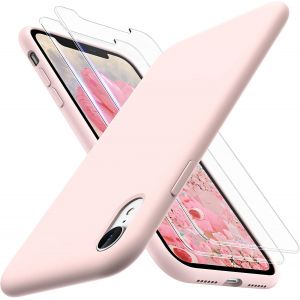 Maa-Coque Pour Iphone Xr, Doublure Douce En Tissu Microfibre, Anti-Choc, Anti-Rayures, Coque En Silicone Pour Iphone Xr 6,1 Pouces, Rose - Neuf