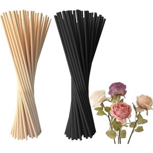 Letnerny-Lot De 100 B&acirc;tons Diffuseurs De Roseaux, 20 Cm X 3 Mm, B&acirc;tons Diffuseurs D'ar&ocirc;mes En Rotin En Fibre Naturelle Pour La Maison, Le Bureau, La Chambre, Le Spa, Parfaits Pour Diffuseur D'huiles - Neuf