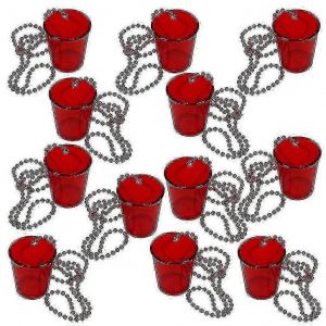 12pcs Verre À Liqueur Sur Collier De Perles Tasse De Verre À Liqueur De Mariée Sur Collier De Perlesrouge-Code Du Modèle25021-Xg5416 - Neuf