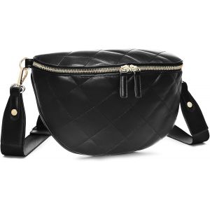 SJZG-Sac Banane Matelass&eacute; Pour Femme, Sac Banane Tendance, Sac &Agrave; Bandouli&egrave;re, Sac De Poitrine, Sac Banane - Neuf