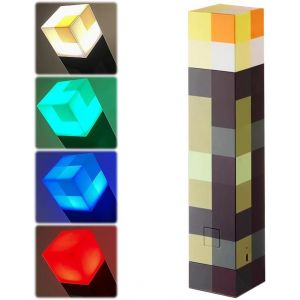 Lampe Murale En Forme De Torche,4 Couleurs,28cm Lampe Torche Rechargeable Par Usb,Veilleuse Led Cadeau Pour Enfant Salle De Jeu,Chambre - Neuf