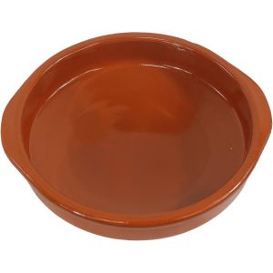 Jexnovashop-1 Pot En Terre Cuite Traditionnelle Rustique En C&eacute;ramique, Convient Pour Les Cuisini&egrave;res &Agrave; Gaz, &Eacute;lectriques, Micro-Ondes Et Four, Couleur Naturelle, Diam&egrave;tre 18 Cm, Bord 4,5 Cm. - Neuf