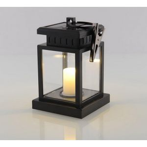 Aiou-Lanterne Solaire Led,Chandelle Lanterne Bougie,Lampe Solaire,Éclairage Extérieur,Clignotant,Imperméable,Tente,Parapluie,Camping,Jardin,Cour,Balcon,Parasol - Neuf