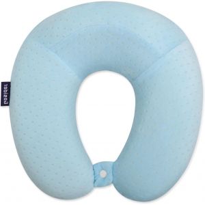 Oreiller De Voyage Confortable Pour Le Cou - Bleu Clair - En Forme De U - Mousse À Mémoire De Forme - Soutien De La Tête Et Du Cou - Pour Voiture, Maison, Bureau, Voyage - Neuf