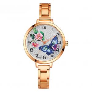 Gaiety Femmes Fleur Exquise Cadran Bracelet En Alliage Fin Montre &Agrave; Quartz Montre-Bracelet Analogique (Or Rose) - Neuf