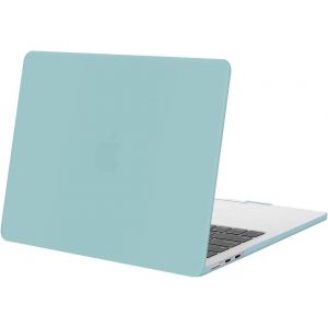 Compatible Avec Macbook Air 13 Pouces Coque M4 M3 M2 2025-2022 Touch Id Liquid Retina De 13,6 Pouces, Coque Protection Rigide Pour Mac Air M4 M3 M2 13 A3240 A3113 A2681,Aiguemarine - Neuf