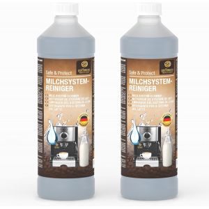 JGD-2x 750ml Nettoyant pour syst&egrave;me laitier pour Delonghi, Magnifica S, Siemens, S&eacute;rie EQ, Jura, Krups, Bosch, Miele, Melitta machines &agrave; caf&eacute; automatiques et cafeti&egrave;res, 100 utilisations, - Neuf