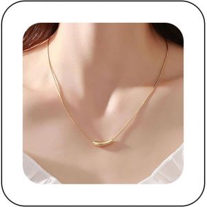 Collier Boho Barre Incurv&eacute;e Choker Collier Pendentif Barre Horizontale Vintage Dor&eacute; Collier Barre Minimaliste Collier Barre G&eacute;om&eacute;trique Bijoux Pour Femmes Et Filles - Neuf
