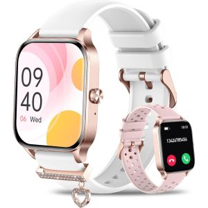 Montre Connect&eacute;e Femme avec Appels Bluetooth, 1,85"" HD Smartwatch pour Android & iOS, Montre Sport avec Podom&egrave;tre, 100+ Modes Sportifs, Sommeil, Fr&eacute;quence Cardiaque, Cycle Menstruel, Rose - Neuf