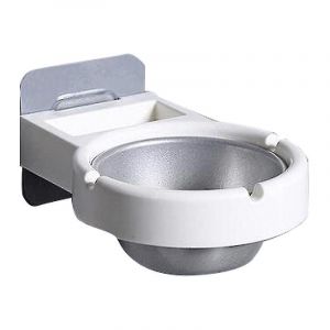 Cendrier Blanc En Acier Inoxydable Portable Salon Salon Bureau Salle De Bain Rack De Rangement Mural - Neuf