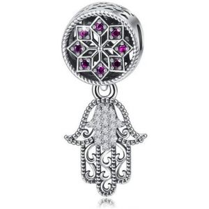 Ytseazn-Breloque Main De Fatma En Argent Sterling 925 Pour Bracelet Pandora (B) - Neuf