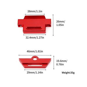 M&eacute;tal 3s 4s Tall Battery Hold Downs Set For 1/10 Slash 2wd Rc Car Upgrade Parts, Rouge - Neuf