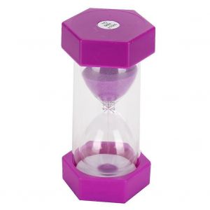 Sablier portable pour enfants,pour la maison,le bureau,le sable,horloge,minuteur,cadeau (violet,10 minutes) - Neuf