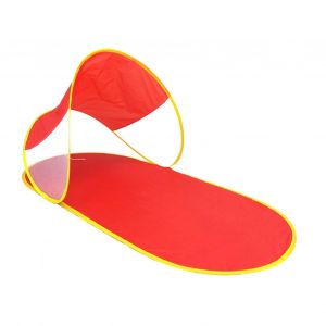 Tente De Plage Avec Protection Solaire, Parasol Pliable Pour Activites De Plein Air, Tente Solaire Portable Avec Protection Uv Rouge - Neuf