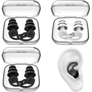 Bouchon Oreille Piscine,Bouchons D'oreilles De Natation En Silicone S Et Imperméables,Pour La Douche,La Natation,Le Surf(3 Paires) - Neuf