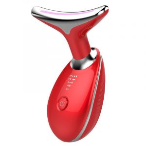 Appareil Anti-Rides Pour Le Visage Rouge, Appareil De Beauté Anlan, 145-115-60 Mm. Appareil De Soin De La Peau Avec Massage Ems, Tonification Du Visage, Raffermissement Du Cou Et Des Yeux. - Neuf
