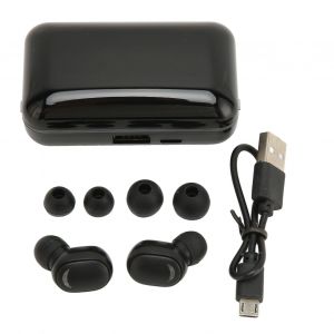 ecouteurs Bluetooth stereo sans fil a reduction de bruit avec etui de chargement pour le sport, la conduite et la course a pied - Neuf