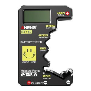 Testeur de Batterie Num&eacute;rique, Testeur de Piles Universel, Affichage LCD V&eacute;rificateur de Batterie Universel, Capacit&eacute; de Pile Portable pour AA AAA C D N 10440 16340 9V 1.5V Bouton Batteries - Neuf