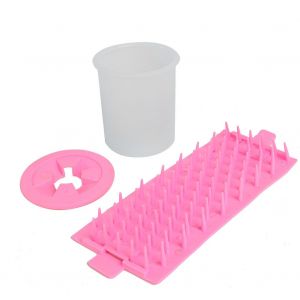 Hjlian Nettoyeur De Pattes De Chien En Silicone Souple Et Doux, Couleur Unie (Rose) - Neuf