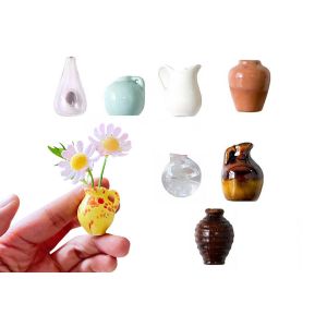 Lot de 8 mini vases en c&eacute;ramique pour r&eacute;frig&eacute;rateur et organisation de bureau - Neuf