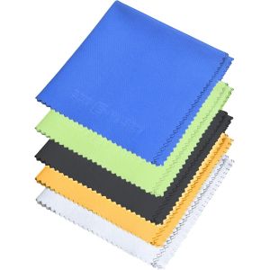 VornixorSarlshop-Chiffons de Nettoyages en Micro-Fibre - 5 Grands Chiffons Color&eacute;s, pour Nettoyer Lunettes, Montures, Cam&eacute;ras, iPad, iPhone, Tablettes, T&eacute;l&eacute;phones Portables, &Eacute;crans LCD, Argenterie - Neuf
