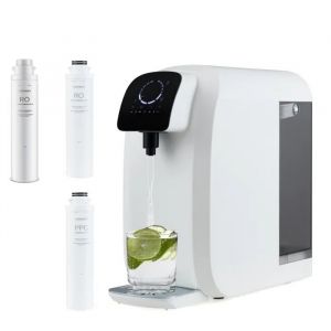 Syst&egrave;me de Filtration d'Eau en 5 &Eacute;tapes COSTWAY-Osmose Inverse-Filtrante RO + PPC-avec Remplacement RO Dur&eacute;e de Vie de 6-12 Mois - Neuf