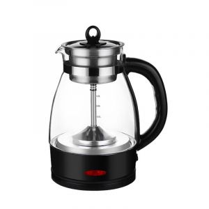 Théière électrique à vapeur entièrement automatique,théière en verre de thé foncé,conservation de la chaleur,bouilloire électrique 1l - Type ZC01-Black - Neuf