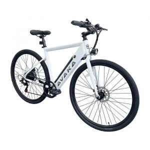 Vélo Électrique Avaka R1, Moteur 250 W, Pneus 700c, Batterie 36 V 7,8 Ah, 32 Km/H, Autonomie 45 Km, Blanc - Neuf