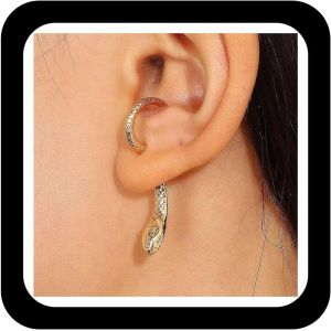 Kal-Boucles D'oreilles Serpent Pour Femmes Boucles D'oreilles Veste Serpent Boucles D'oreilles Serpent Devant Derrière Boucles D'oreilles Serpent Halloween Boucles D'oreilles Animaux Pour Femmes - Neuf