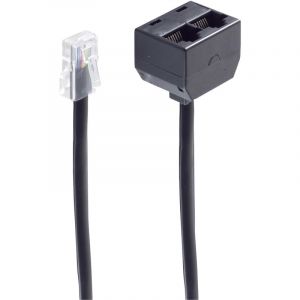 Shiverpeaks - Rnis Adaptateur [1x Rj45 M&acirc;le 8p8c - 2x Rj45 Femelle 8p8c] 0.1 M Noir S482292 - Neuf