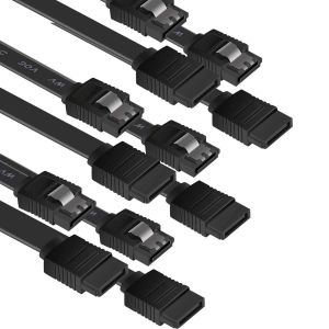 Câble Sata Iii, Lot De 6 Câble Sata Iii 6 Gb/S Straight Disque Dur Ssd Câble De Données Avec Loquet De Verrouillage 45,7 Cm Pour Disque Dur Sata, Ssd, Pilote, Cd, Cd Writer,Noir[BLE7110658] - Neuf