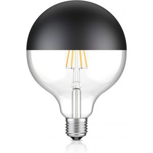 Ampoule Led E27,G125,Blanc Chaud (2700 K),6,7 W,660lm,Miroir De Tête (Noir) - Neuf