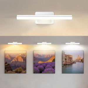 ERYI-Applique Murale Pour Tableaux, 4500Mah Lampe Led Sans Fil Pour Cible De Fléchettes, Eclairage Tableau Led Sans Fil Avec Télécommande, 3 Températures De Couleur Et Fonction Minuterie (Blanc) - Neuf