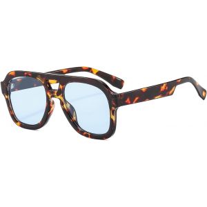 Lunette De Soleil Pilote Pour Homme Femme Lunettes Carrées Rétro Vintage Années 70 Lunettes Pilote Vintage Classique Uv400, 50mm - Neuf