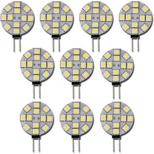 Kal-10x Ampoule Led G4 Ac/Dc 12v Non Dimmable Blanc 8000k Ampoule De Lumière Remplacement 20w Lampe Halogène Pour Cuisine Camping-Car Rv Remorque Bateau - Neuf