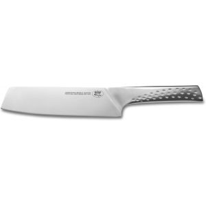 Checarzhn--No1-Couteau De Cuisine / Tout U Deluxe - Grand (Lame 19cm), En Acier Inoxydable, Monobloc, Affûté Extra Tranchant, Poignée Ergonomique - Argent (17071) - Neuf