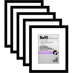 Cmwx-Lot De 5 Cadres Photo De 20,3 X 25,4 Cm - À Utiliser Comme Cadre Photo De 17,8 X 12,7 Cm Avec Passe-Partout Ou Cadre De 20,3 X 25,4 Cm Sans Passe-Partout - Formats Horizontaux Et - Neuf