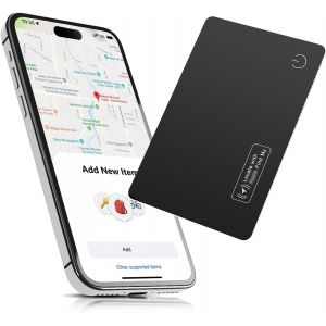VornixorSarlshop-Carte de suivi de portefeuille - 1,8 mm - Ultra fine - Format carte de cr&eacute;dit - Rechargeable - Compatible avec Apple Find My App - &Eacute;tanche IP67 - Pour portefeuille, bagages, passepor - Neuf