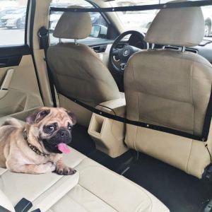 Eryi-Barrière De Voiture Pour Chien - Filet De Séparation De Voiture Avec Corde De Réglage Et Crochet - Convient Pour Suv Et Petite Voiture (110cm * 60cm) - Neuf
